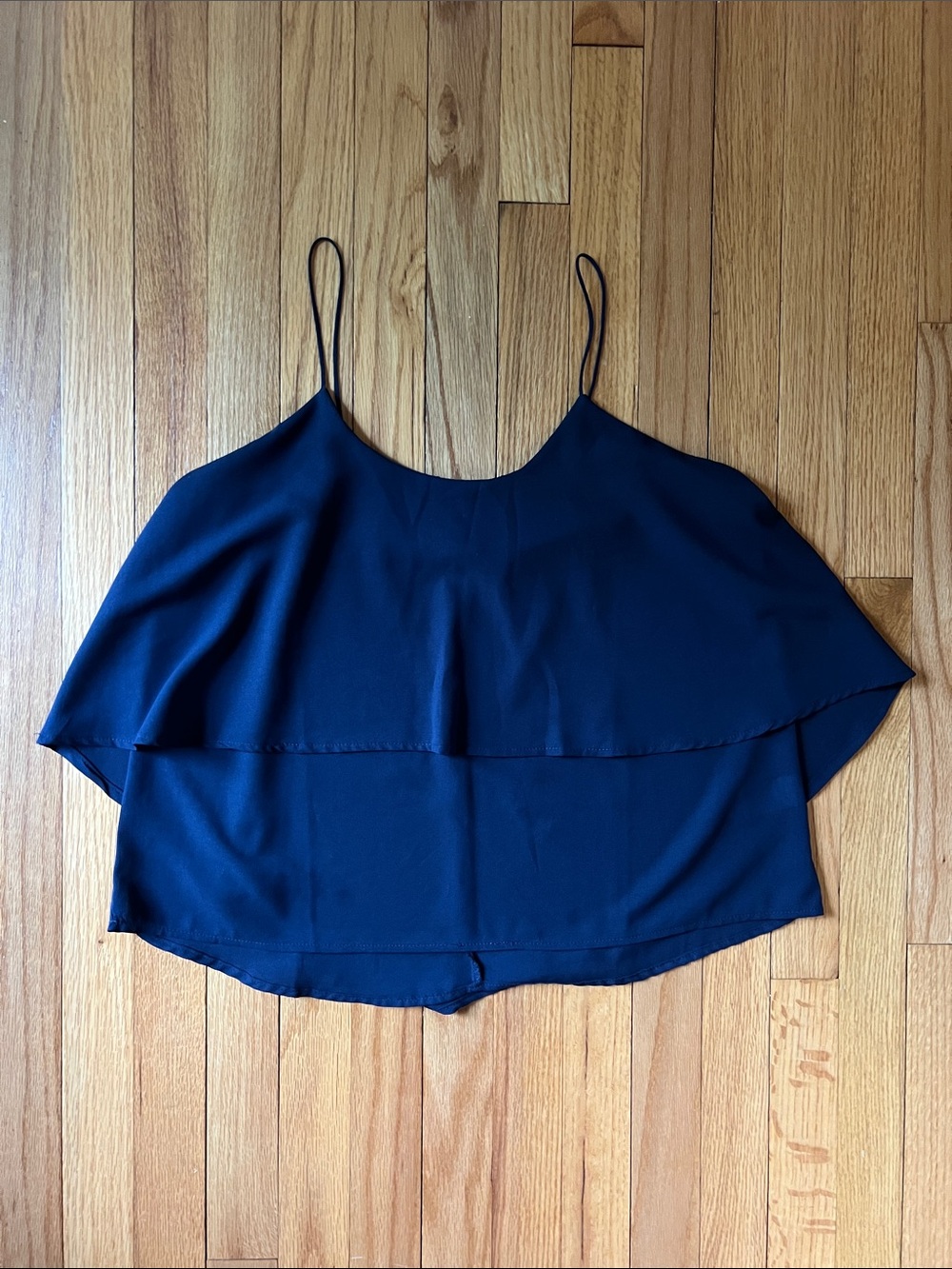 Paper Crane Navy Layered Spaghetti Strap Cami
